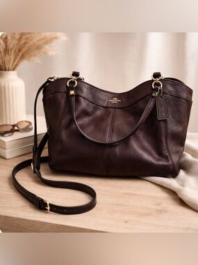 Coach Lexy pebble leather bag F23537 crossbody and shoulder bag